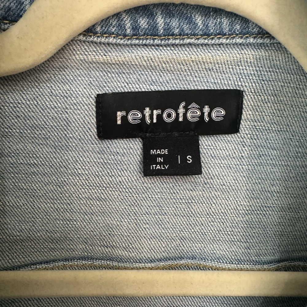 Retrofete Denim Puff Sleeve Romper Size S - Picture 5 of 6